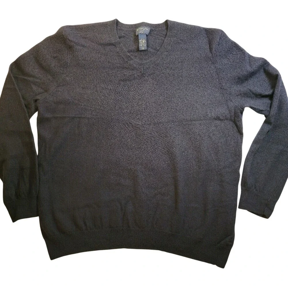 Banana Republic 100% Merino Wool Sweater Mens XXL Base Layer Navy Blue Layering